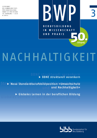 Berufliche Bildung für nachhaltige Entwicklung strukturell verankern