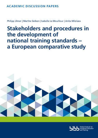 Coverbild: Stakeholders and procedures in the development of national training standards - a European comparative study