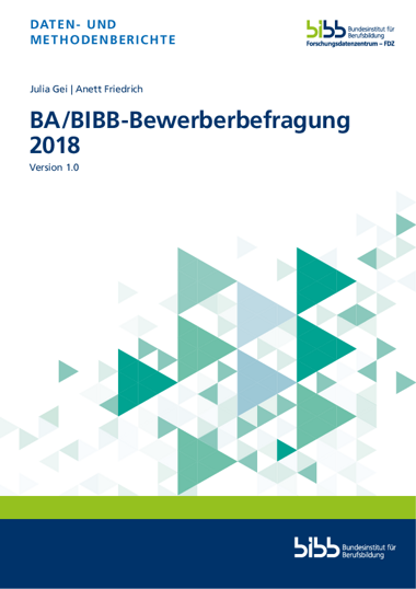 Coverbild: BA/BIBB-Bewerberbefragung 2018