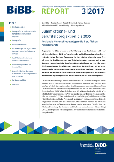 Coverbild: Qualifikations- und Berufsfeldprojektion bis 2035