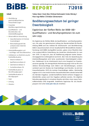 Coverbild: Bevölkerungswachstum bei geringer Erwerbslosigkeit