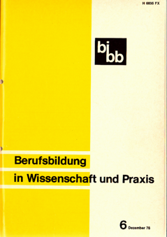 Coverbild: Ordnungsmaßnahmen im Bereich der Berufsbildung behinderter Jugendlicher