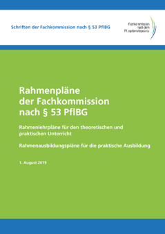 Coverbild: Rahmenpläne der Fachkommission nach § 53 PflBG