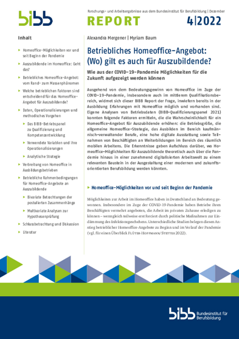 Coverbild: BIBB Report 4/2022 - Betriebliches Homeoffice-Angebot: (Wo) gilt es auch für Auszubildende?