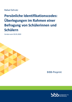 Coverbild: Persönliche Identifikationscodes: Überlegungen  im Rahmen einer Befragung von Schülerinnen und Schülern