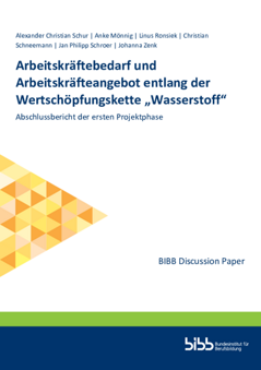 Coverbild: Arbeitskräftebedarf und Arbeitskräfteangebot entlang der Wertschöpfungskette „Wasserstoff“ : Abschlussbericht der ersten Projektphase