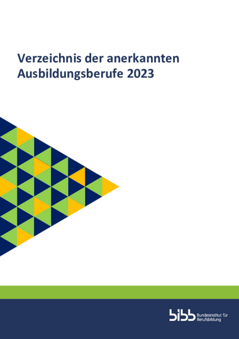 Coverbild: Verzeichnis der anerkannten Ausbildungsberufe 2023