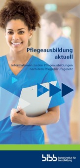 Coverbild: Flyer Pflegeausbildung aktuell