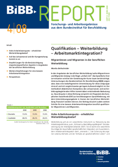 Coverbild: Qualifikation - Weiterbildung - Arbeitsmarktintegration?