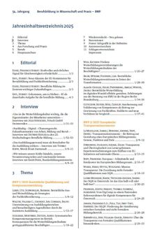 Coverbild: Jahresinhaltsverzeichnis 2025