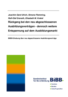 Coverbild: Rückgang bei den neu abgeschlossenen Ausbildungsverträgen - dennoch weitere Entspannung auf dem Ausbildungsmarkt