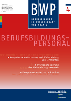 Coverbild: Institutionalisation of company-based continuing training and professionalism of continuing training staff