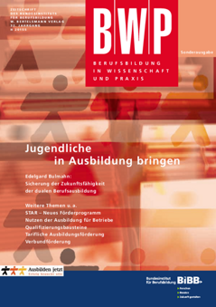 Coverbild: Zur Lage auf dem Ausbildungsstellenmarkt