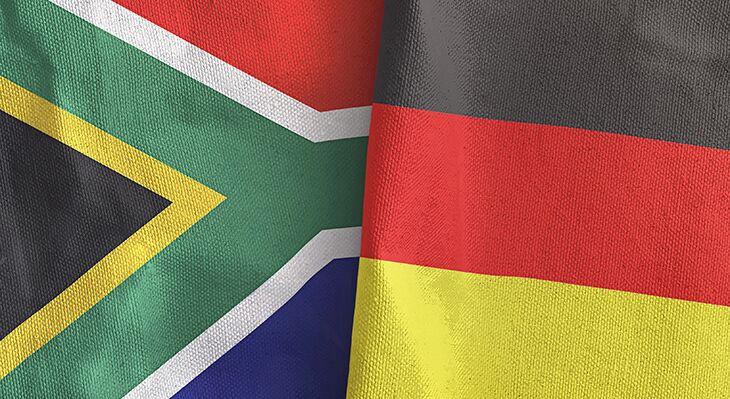 Flags of Germany and South Africa