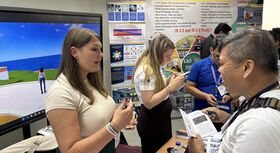 Visitors at the stand of the inter-company Training Center East Bavaria