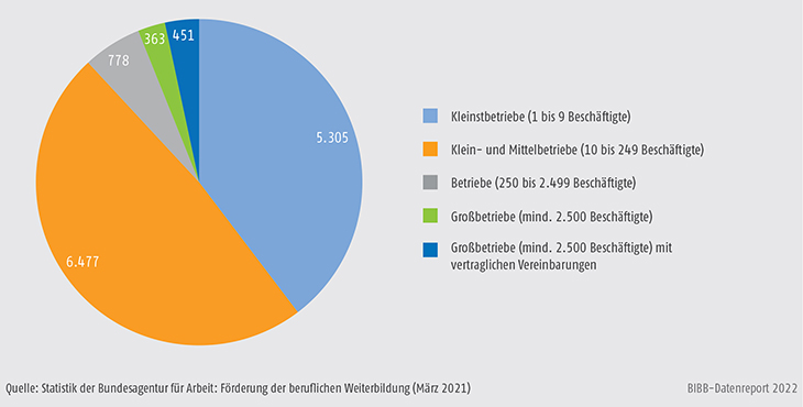 Schaubild B3.1-3: Förderung von beschäftigten Arbeitnehmerinnen und Arbeitnehmern 2020 (Eintritte)