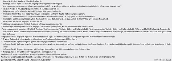 Tabelle A1.2-8: Neu abgeschlossene Ausbildungsverträge in den seit 2016 neu erlassenen oder modernisierten Berufen in Deutschland (Teil 4)