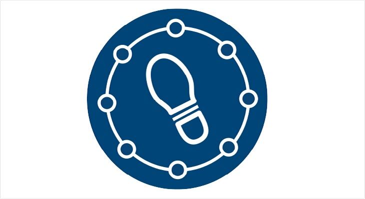 Icon des Projektes LernKOST mit einen Schuh in der Mitte