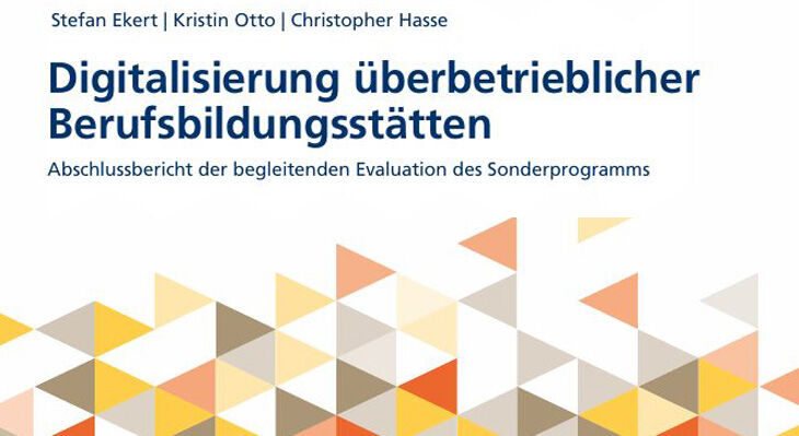 Das Bild zeigt die &Uuml;berschrift  des Fachbeitrags "Digitalisierung &uuml;berbetrieblicher Berufsbildungsst&auml;tten"