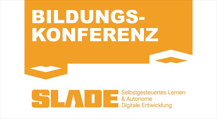 Logo des Projektes SLADE mit der &Uuml;berschrift Bildungskonferenz