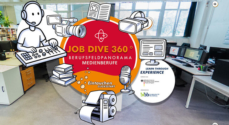 Logo f&uuml;r Job Dive 360&deg; Berufsfeldpanorama