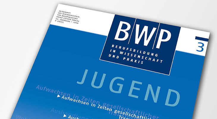 Ausschnitt eines Zeitschriftencovers mit dem Titel 'BWP Berufsbildung in Wissenschaft und Praxis' und der Ausgabe 3